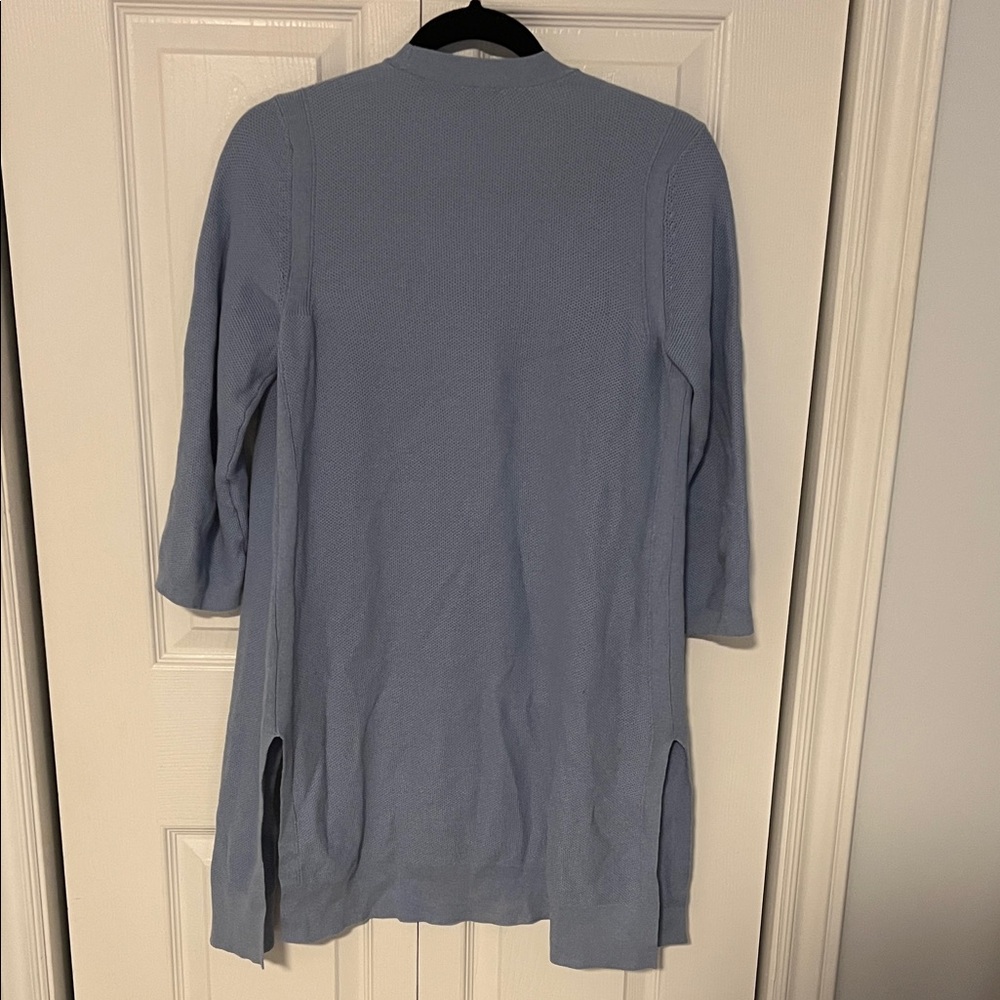 Talbots Light Blue Open-Front Cardigan - Picture 5 of 6